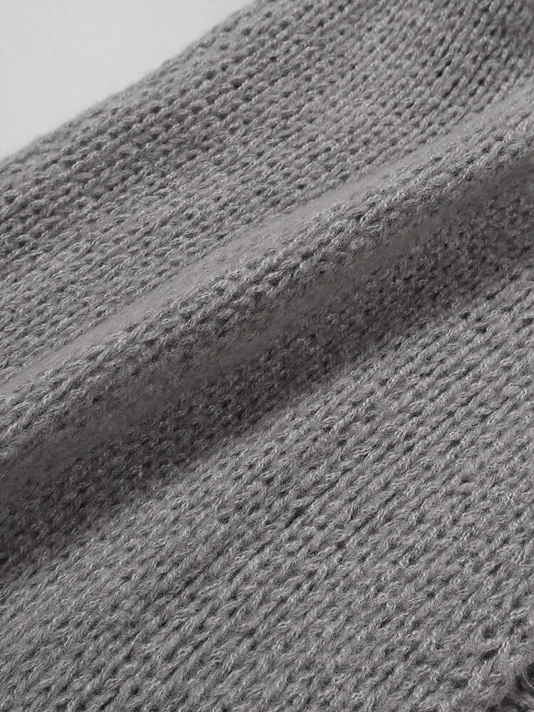 سترة طويلة محبوكة للنساء بمقاسات كبيرة