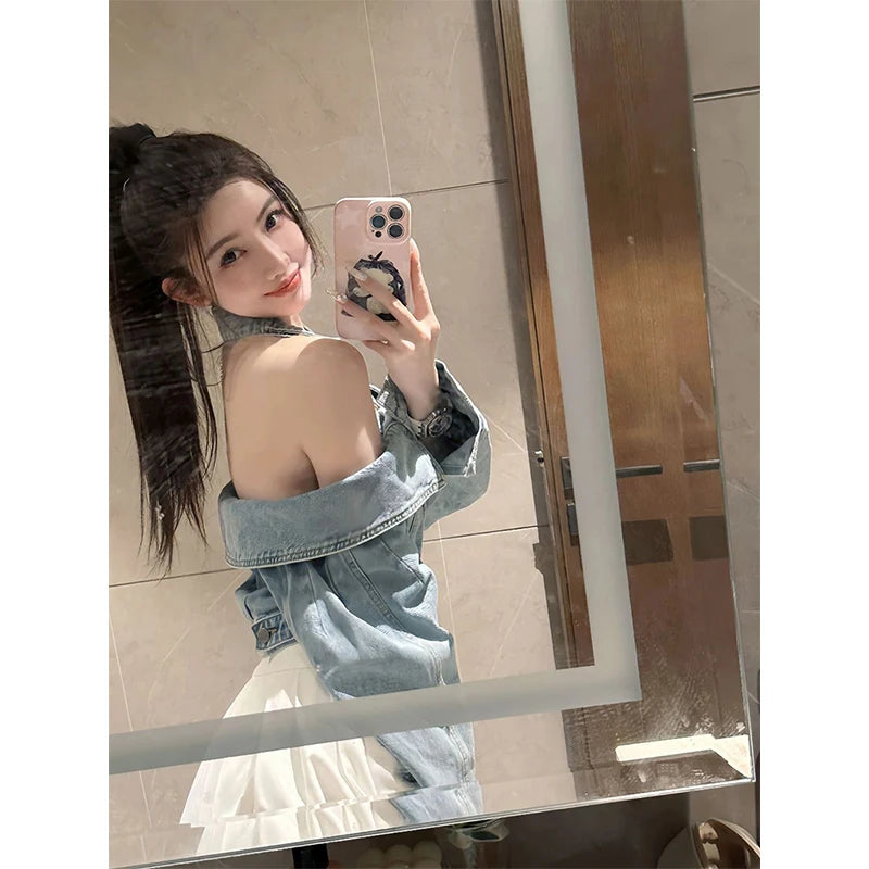 Women’s Vintage Sleeveless Denim Vest Streetwear