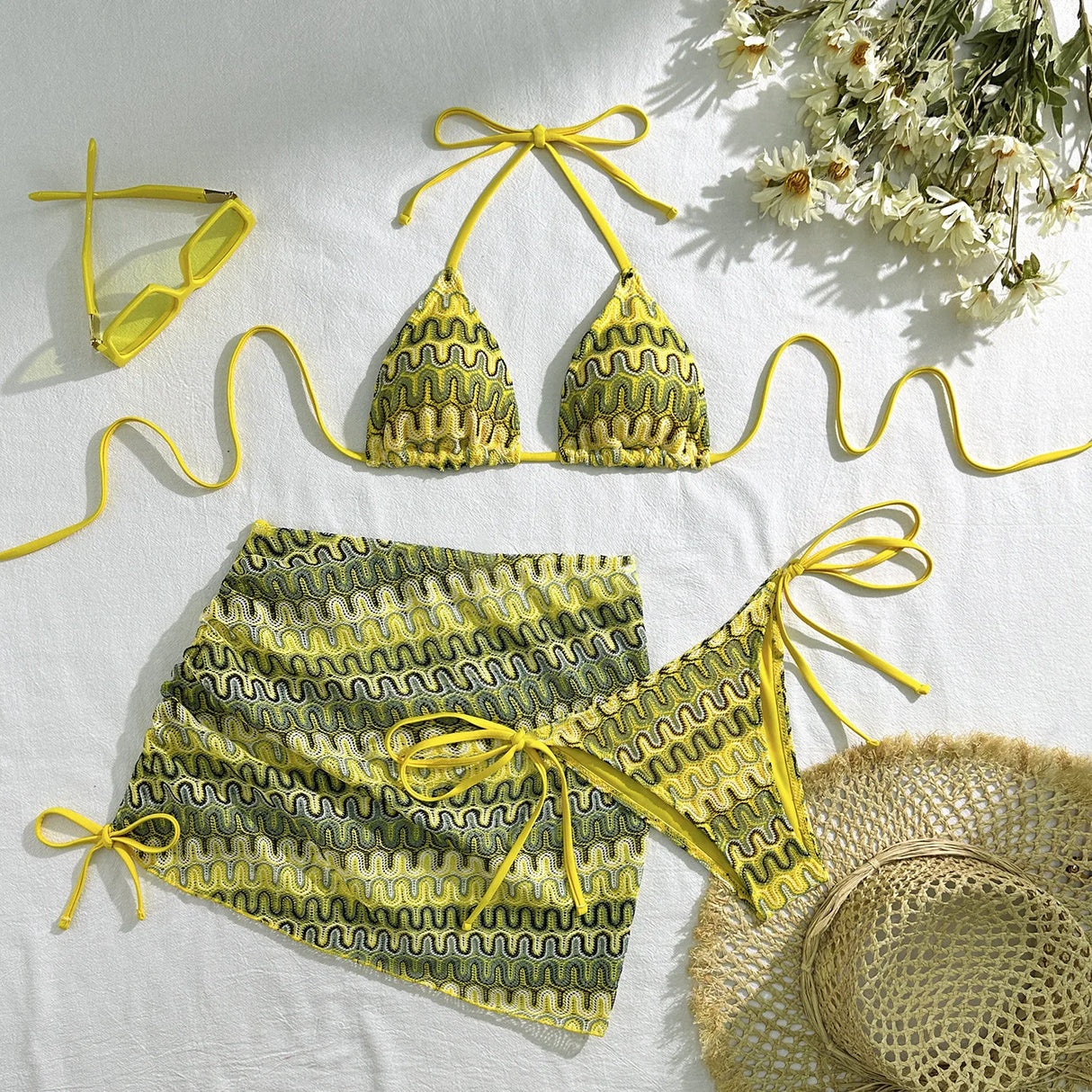 3PCS Brazilian Bikini Set