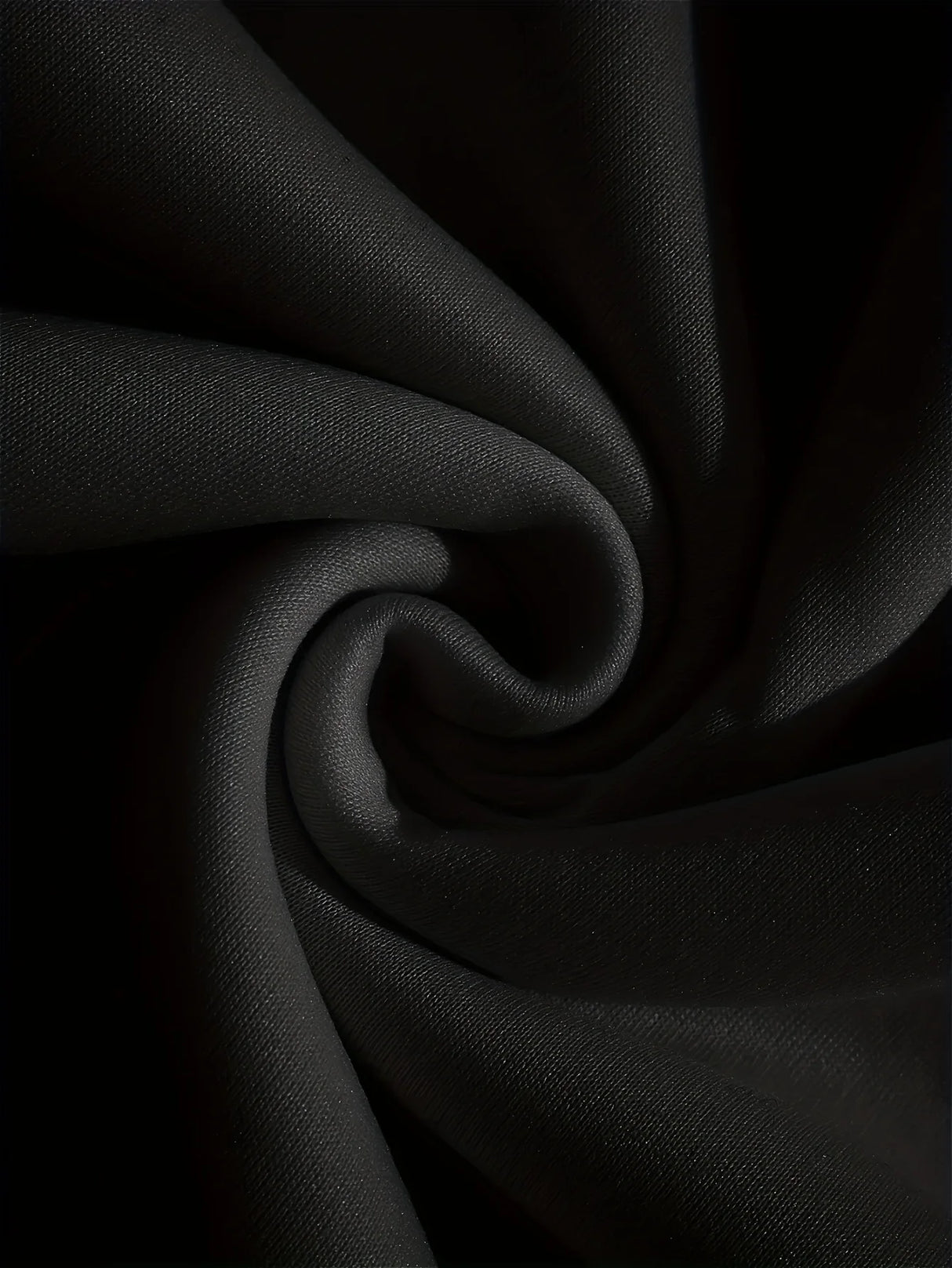 هودي جرافيكي للرجال بمقاسات كبيرة - أسود بأكمام طويلة