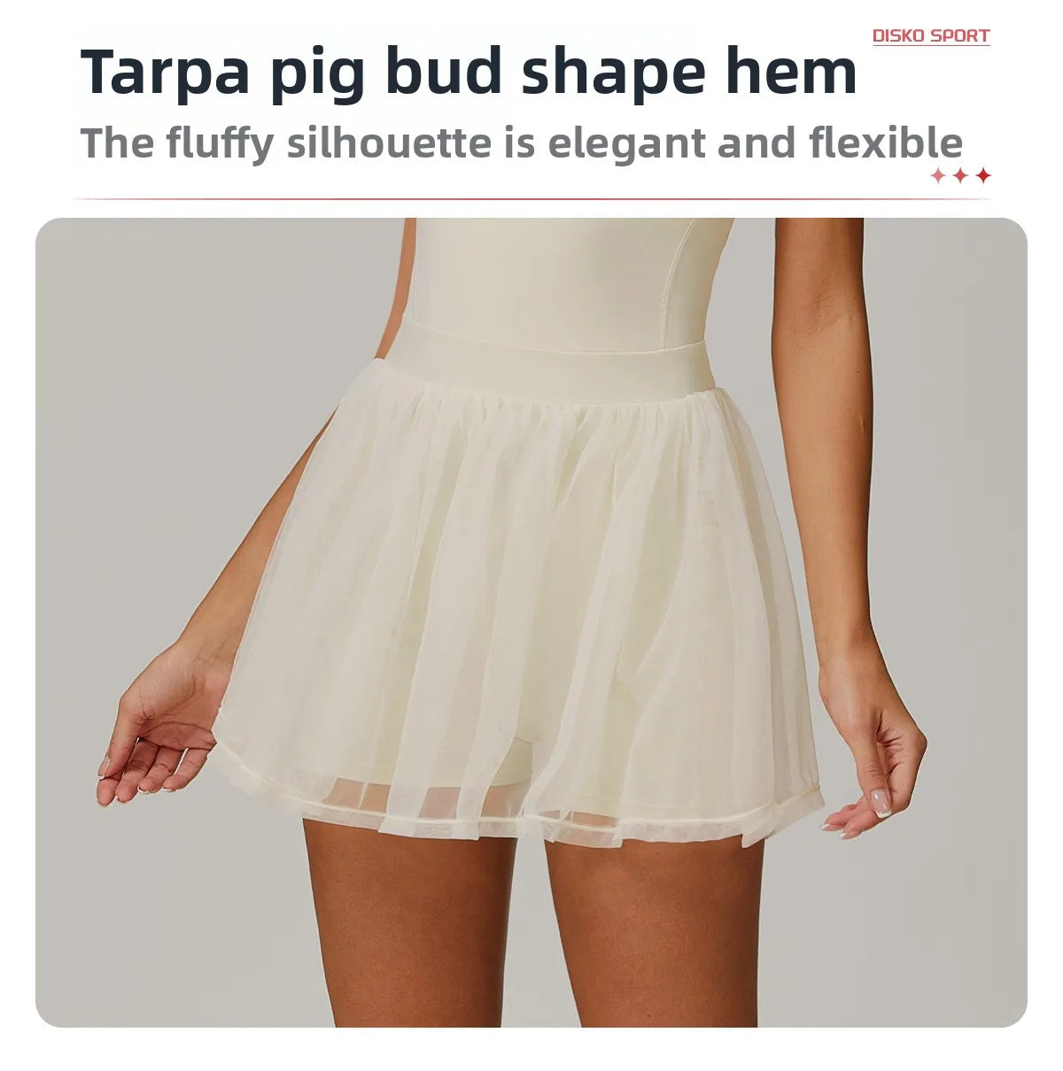 تنورة تنس نسائية شبكية قابلة للتنفس