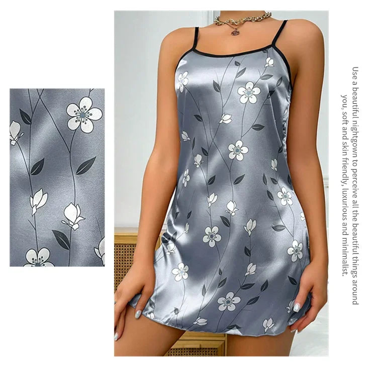 Flora Satin Nightgown