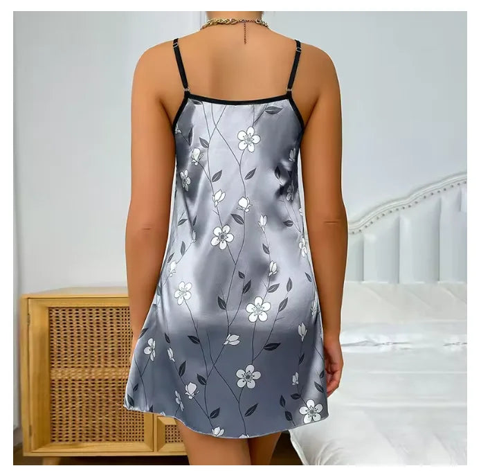 Flora Satin Nightgown