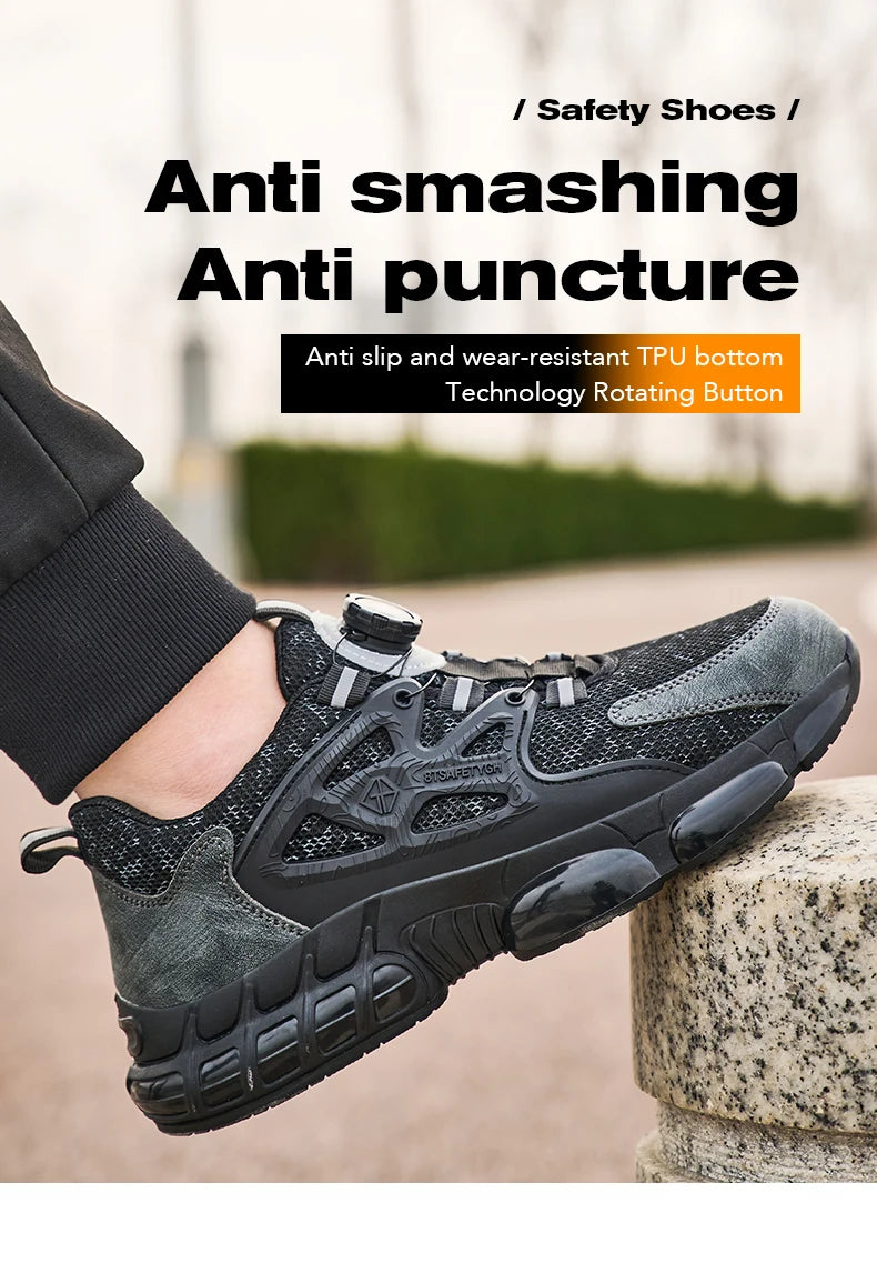 أحذية أمان نسائية برأس فولاذي عاكس