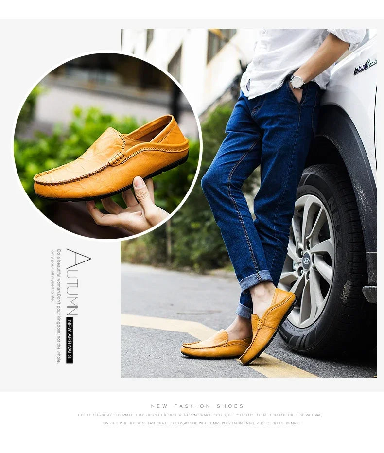 Men Genuine Leather Casual Loafers
