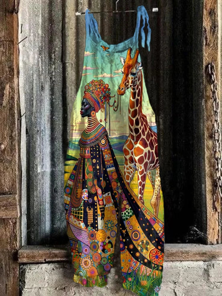 شورت نسائي من قطعة واحدة بطبعة تجريدية