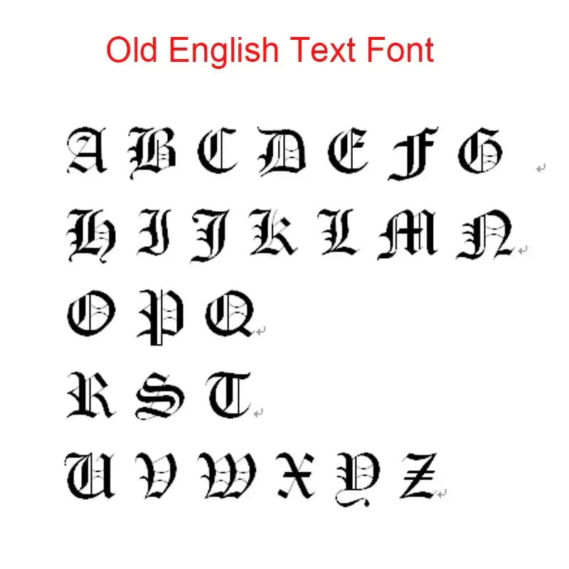 Custom Old English Name Necklace