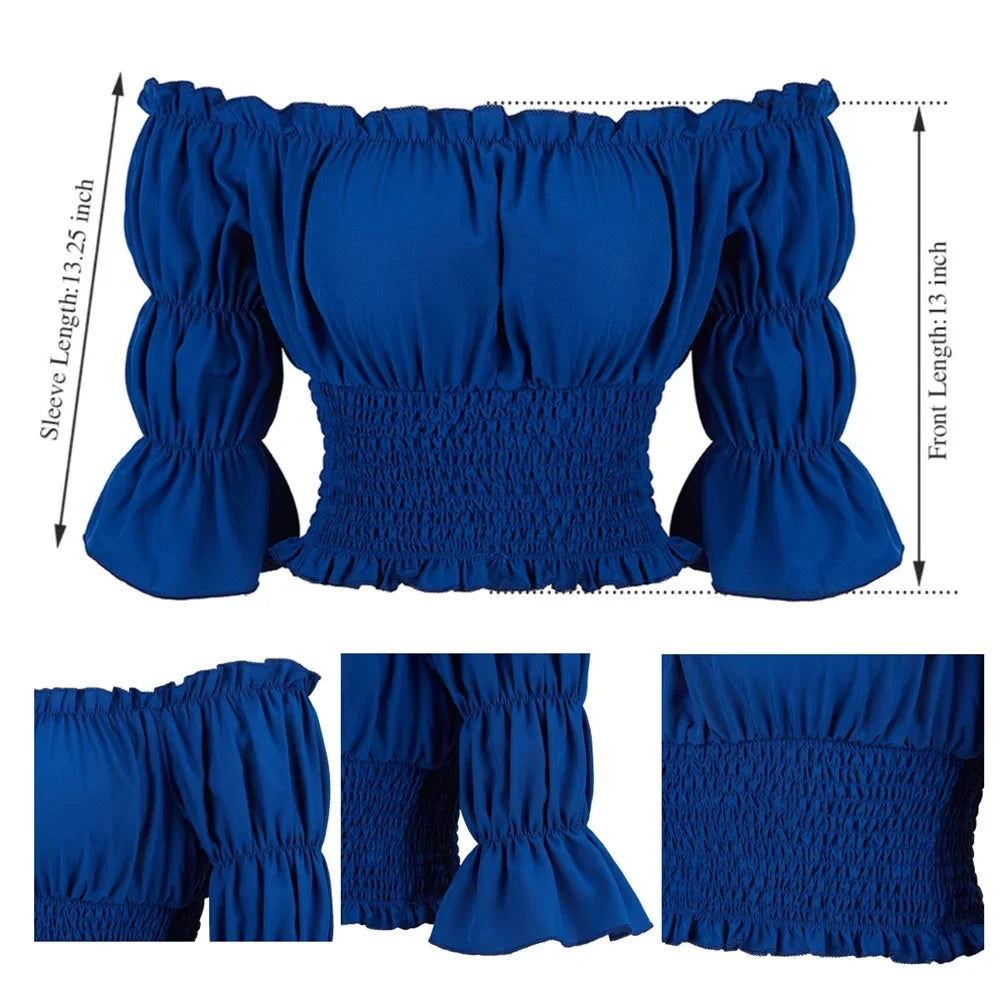 Medieval Pirate Peasant Blouse Costume Top