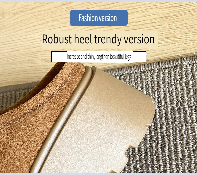 Women’s Retro Platform Half-Slipper Loafers