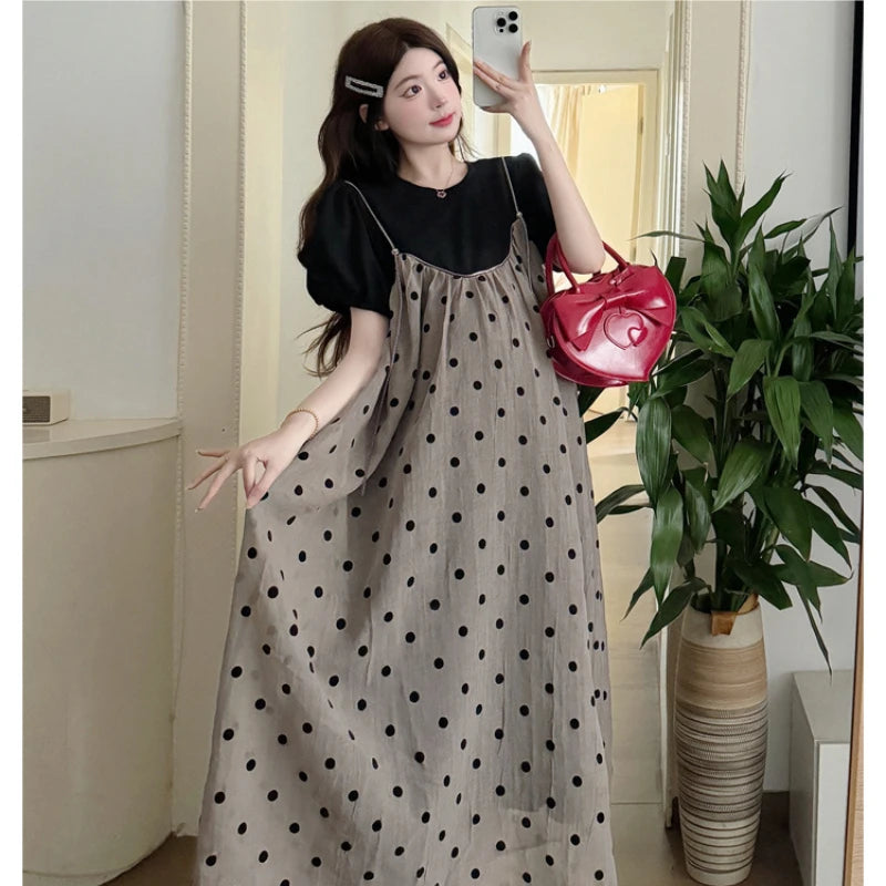 Summer Maternity Two-Piece Skirt Set