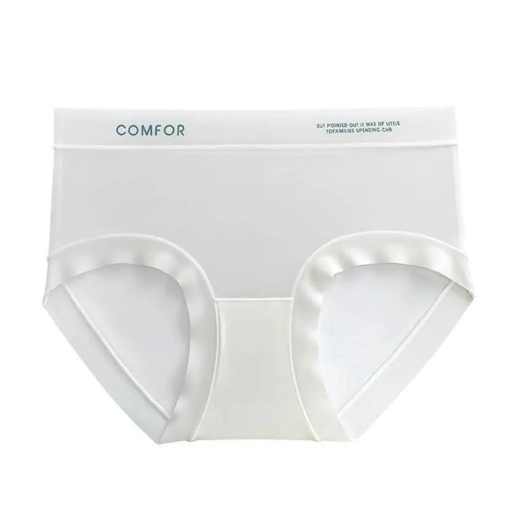 سراويل داخلية نسائية من الحرير الجليدي المكشكش