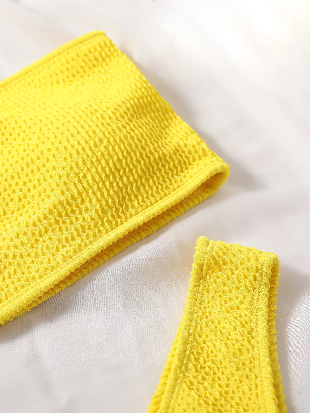 Textured High Cut Bikini