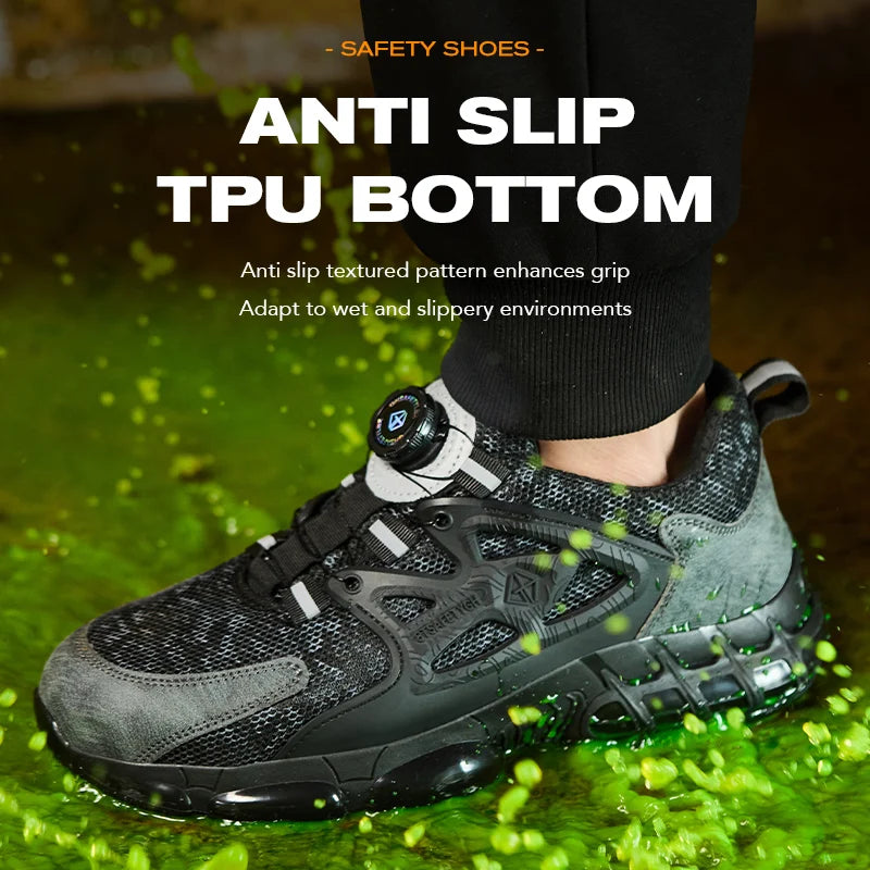 أحذية أمان نسائية برأس فولاذي عاكس