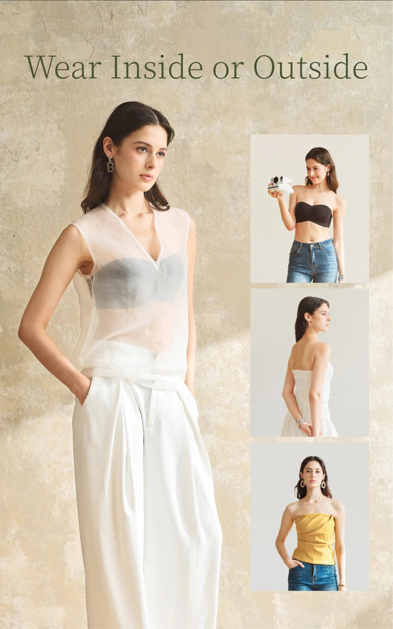 حمالة صدر نسائية غير مرئية بدون حمالات