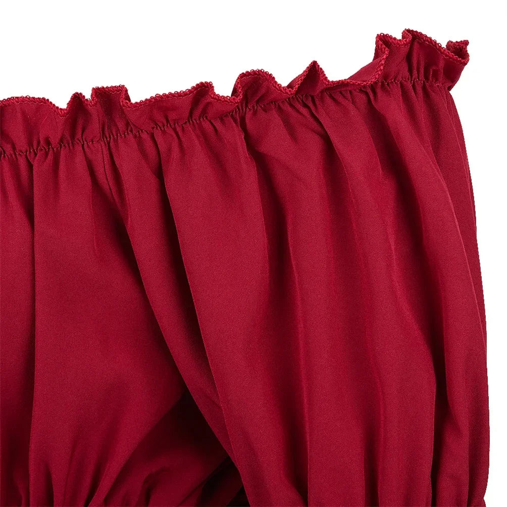 Medieval Pirate Peasant Blouse Costume Top