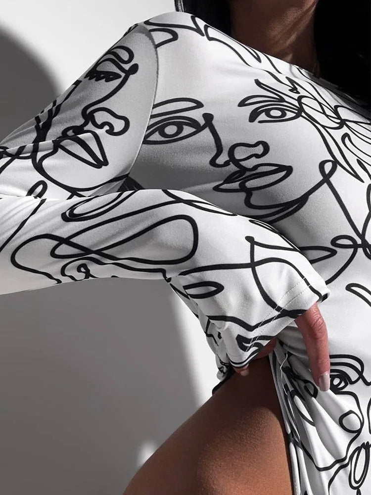 Elegant Skinny Bodysuit Women – Slim Long Sleeve