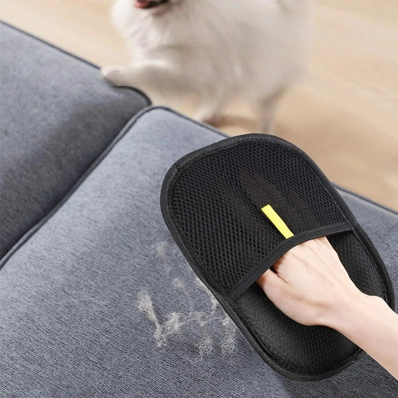 Portable Pet Hair Remover Gloves – Washable Grooming Gloves