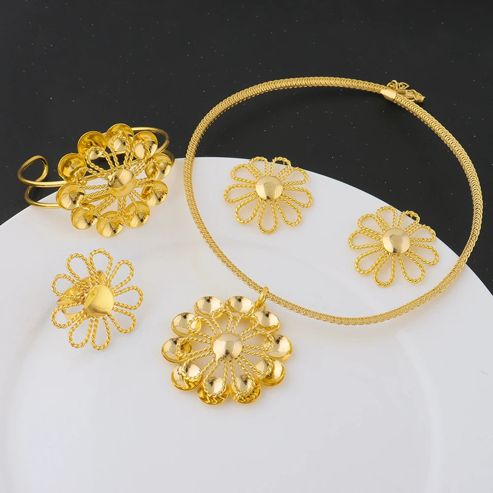 18K Gold Plated Luxury Jewelry Set