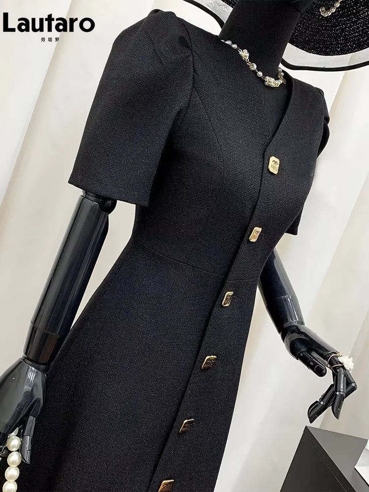Women's Elegant V-Neck Fitted Dress
