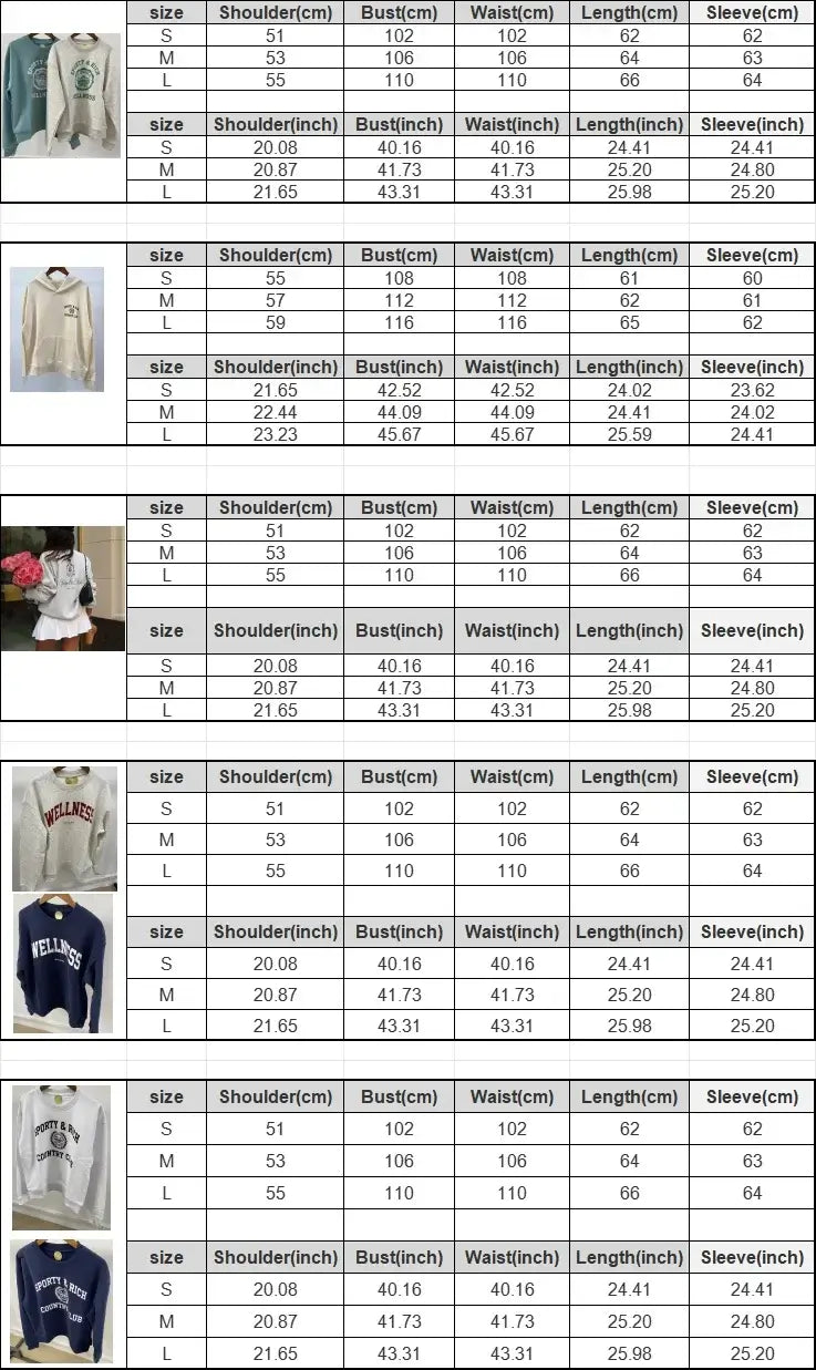 سويت شيرت نسائي بطبعة حروف عتيقة برقبة دائرية