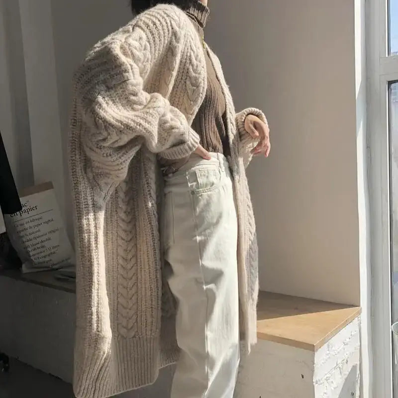 Women Hollow V-Neck Knit Cardigan