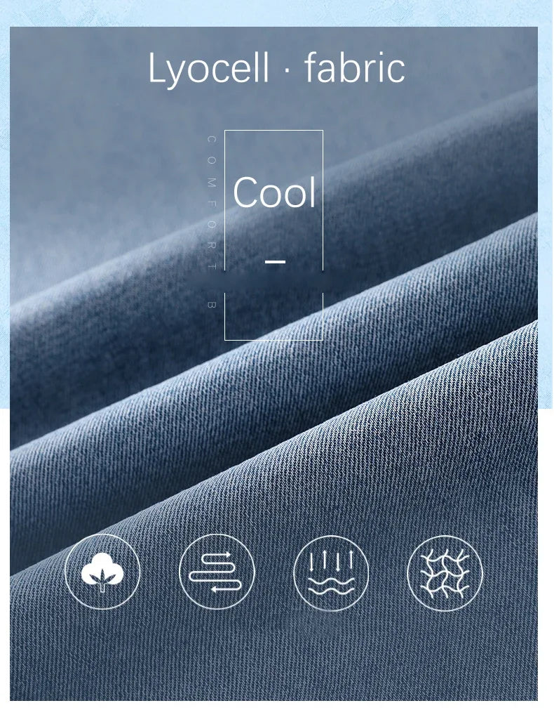 بنطلون جينز رجالي رقيق من الليوسيل