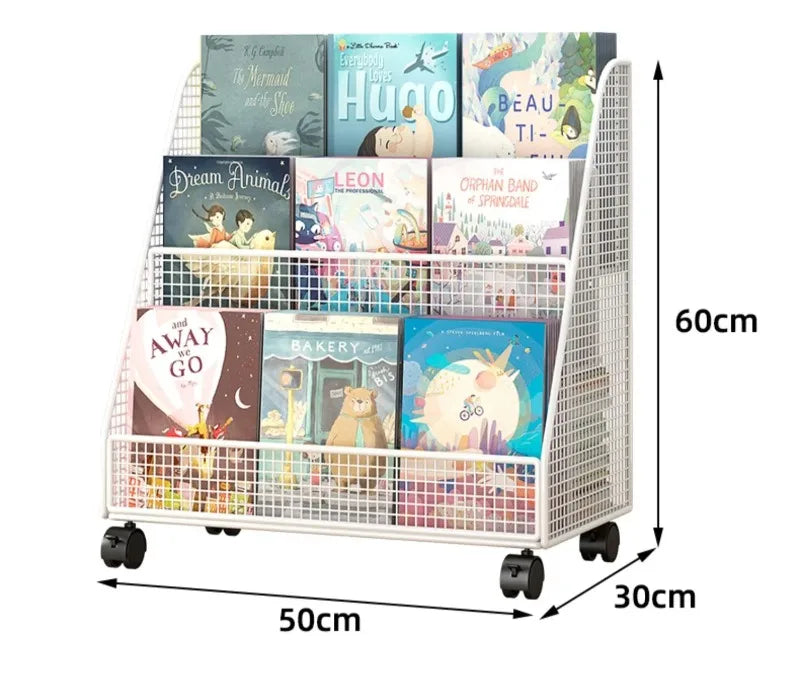 Kids Bookshelf Desk Organizer