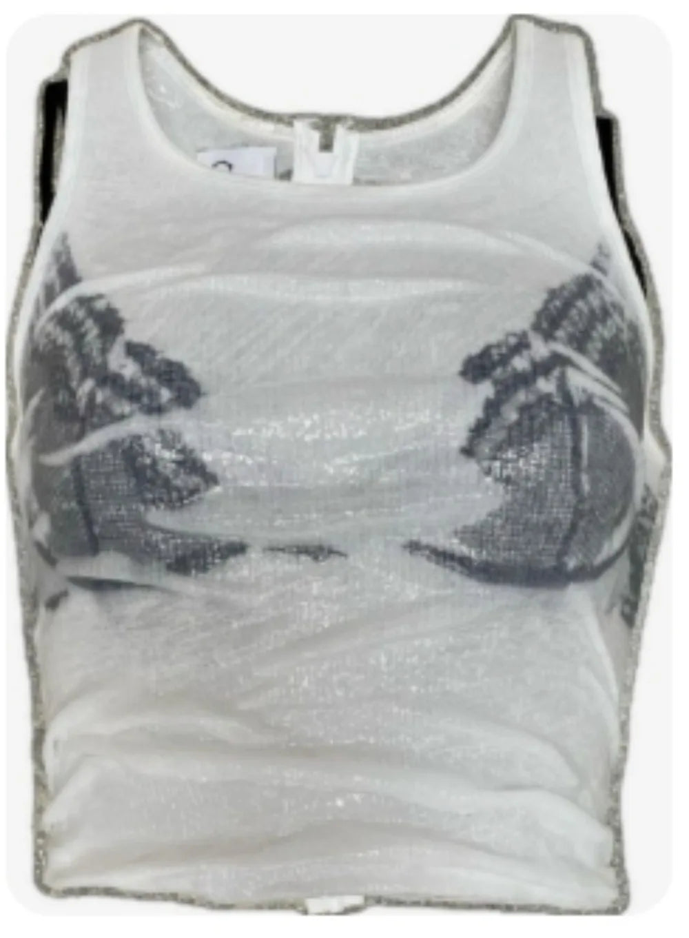 White Knitted Sleeveless Vest Top