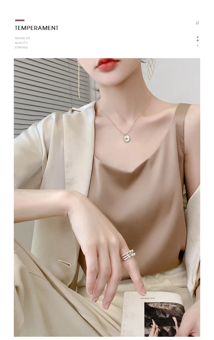 Satin Silk V-Neck Cami