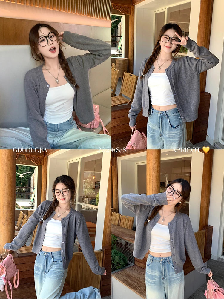 Women's Long Sleeve Knit Cardigan