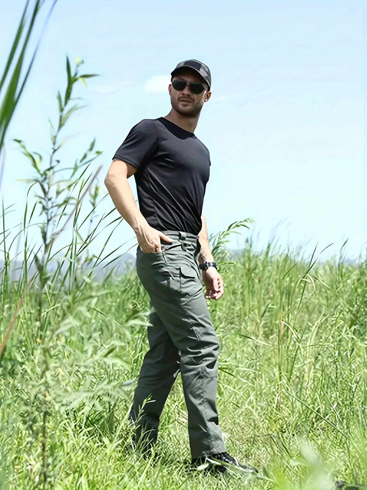 Men’s Plus Size Thin Cargo Pants