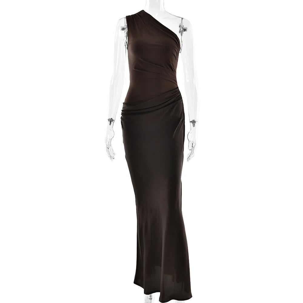 Luxe One-Shoulder Satin Gown