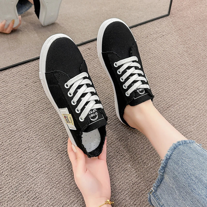Women Canvas Slippers Casual Flat Shoes