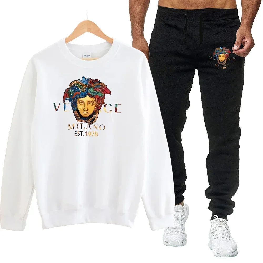 Men's Printed Sweatshirt Tracksuit