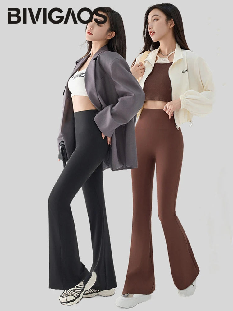 Women Flared Shark Leggings