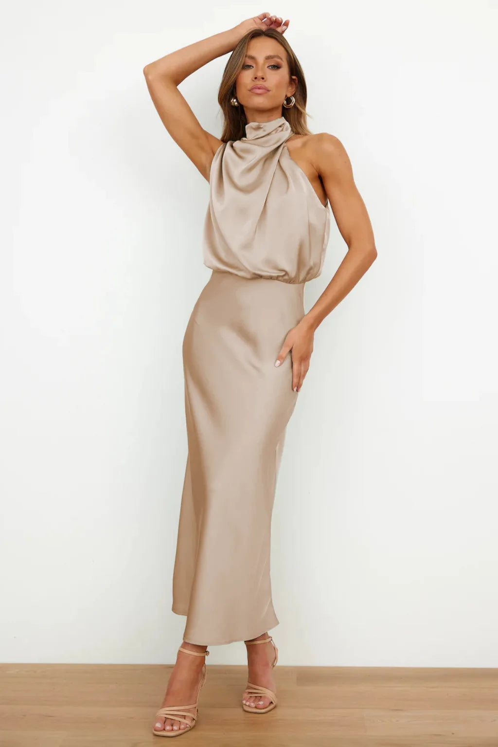 Women's Silk Satin Evening Dress