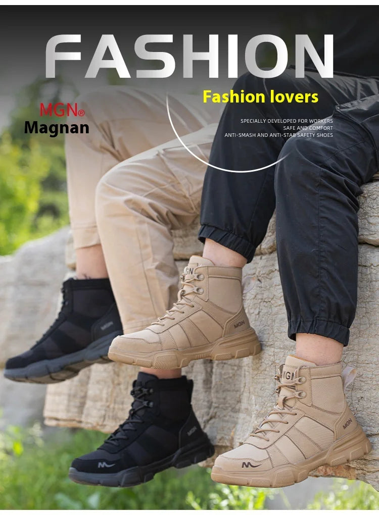 أحذية أمان نسائية بأزرار دوارة للعمل