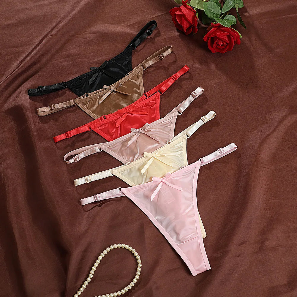 Women Adjustable Satin G-Strings