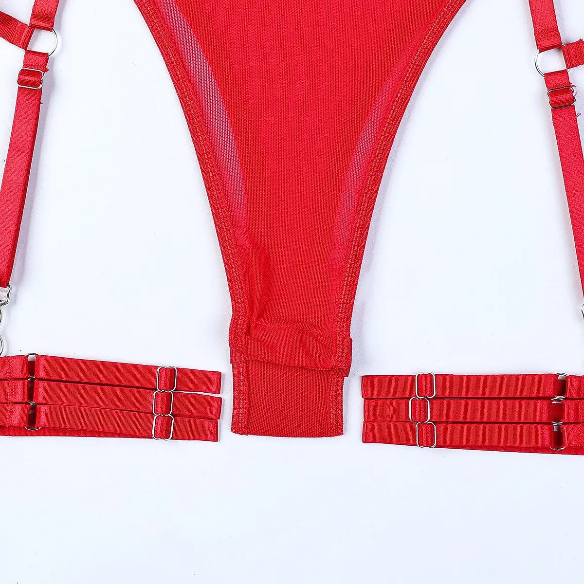 جمبسوت نسائي شبكي مع حمالة صدر