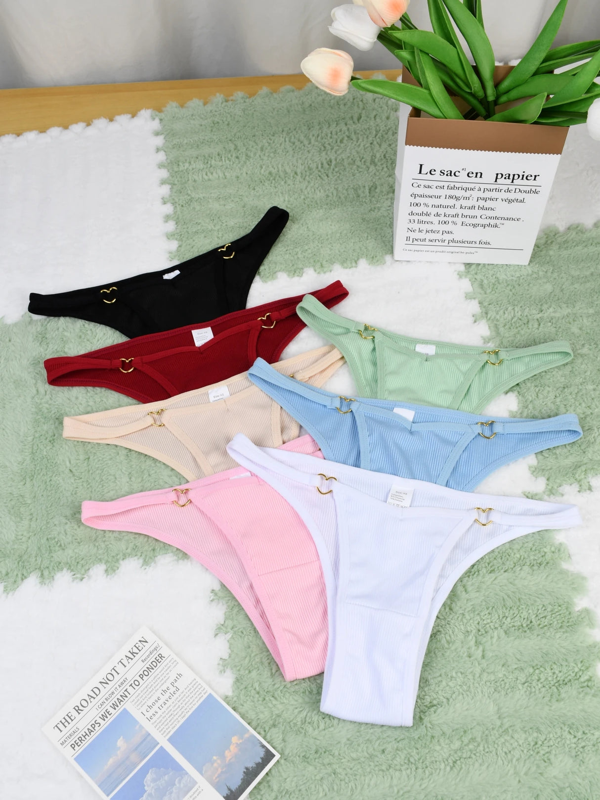 Women Rhinestone G-String Bottom