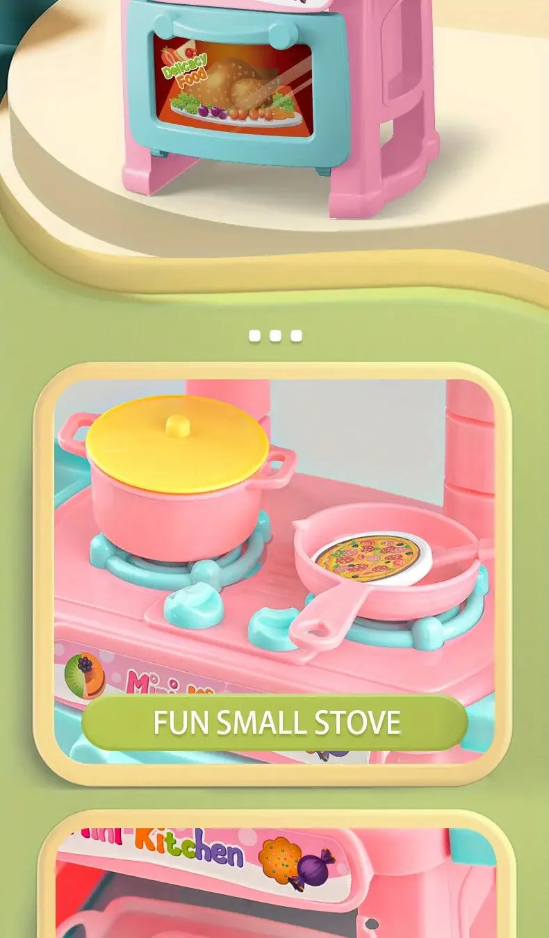 Kids Mini Kitchen Counter Play Set