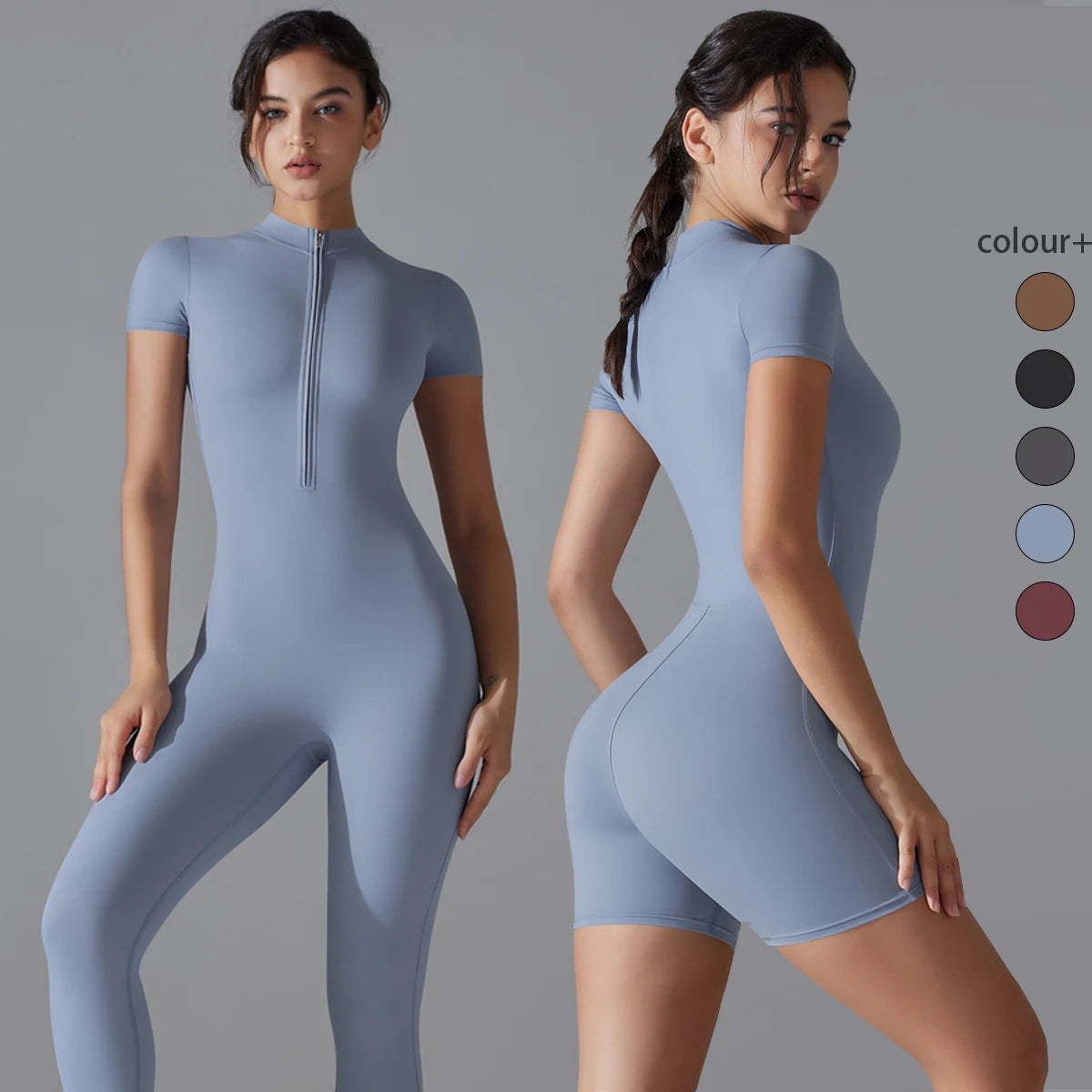 Women's Breathable Sports Yoga Bodysuit – Quick Dry Fitness Jumpsuit