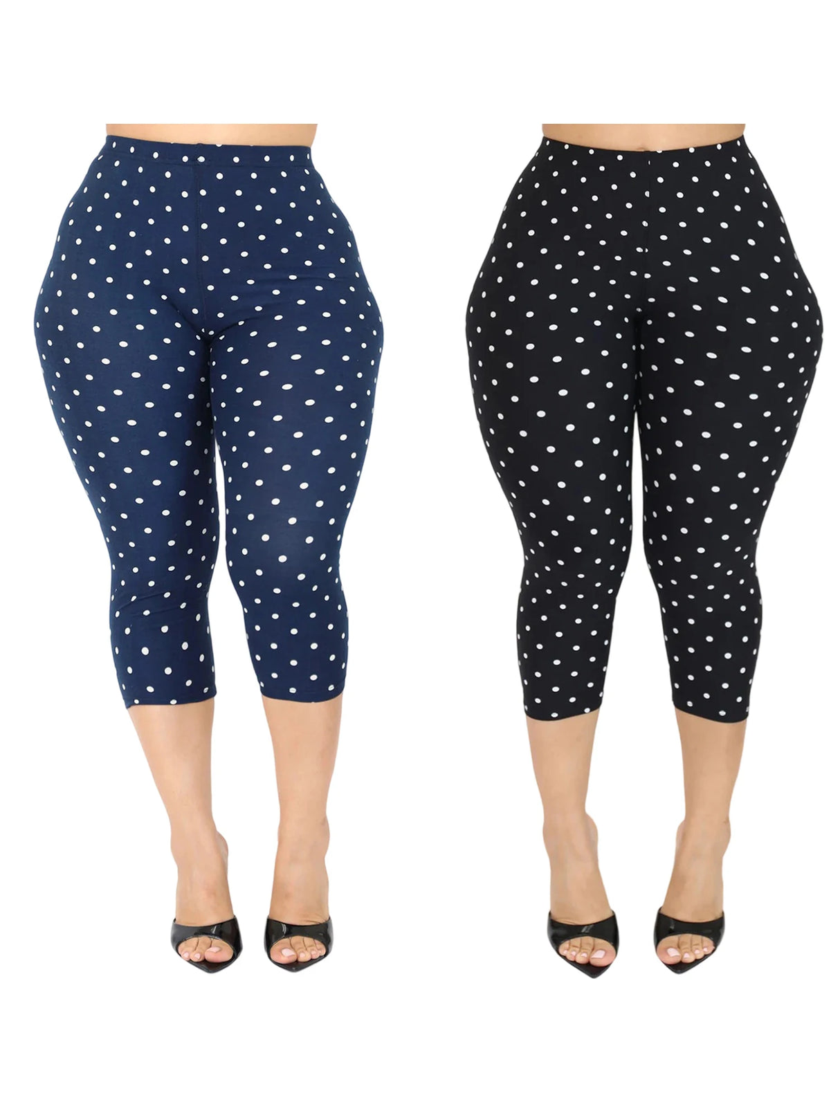 Women Floral Print High Waist Capri Leggings