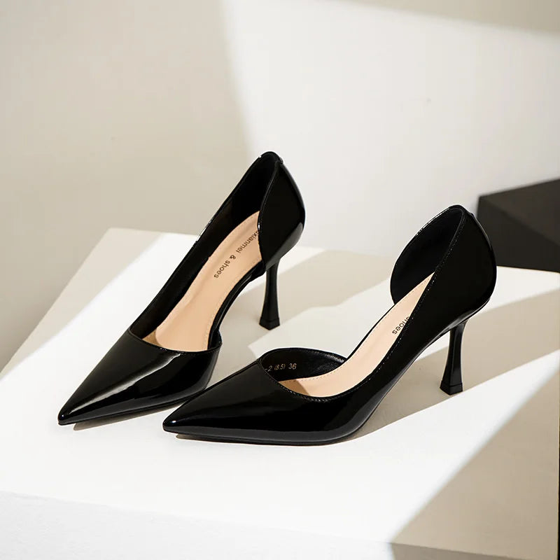 Fashion Women Pumps Patent Leather High Heels