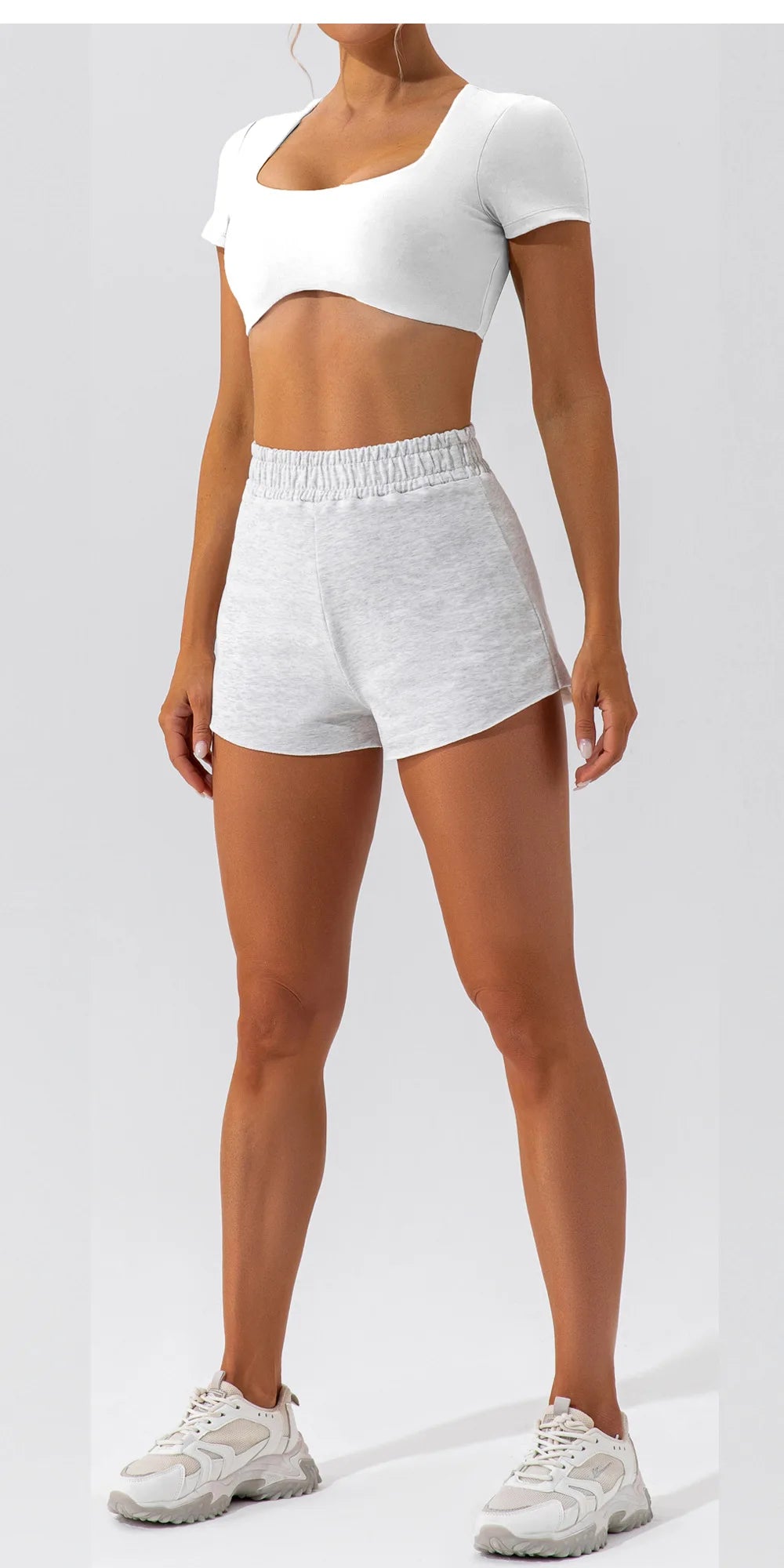 Women Crop Fit Yoga Tee