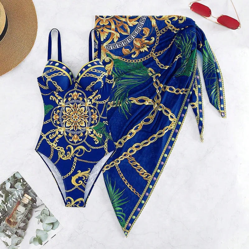 Printed Push-Up Swimsuit