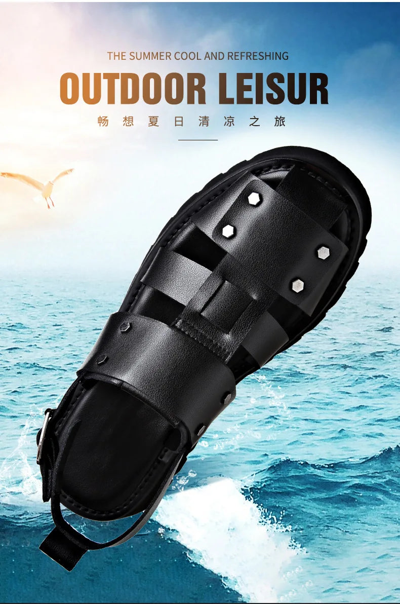 Executive Leather Gladiator Sandals