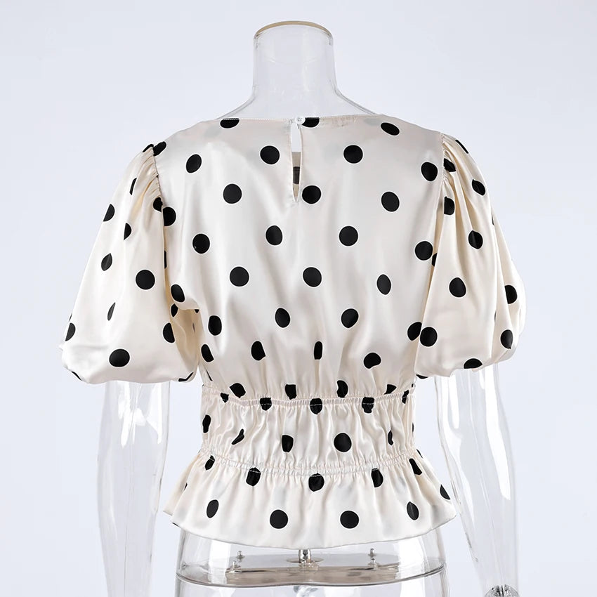 Bella Polka Dot Ruffle Blouse