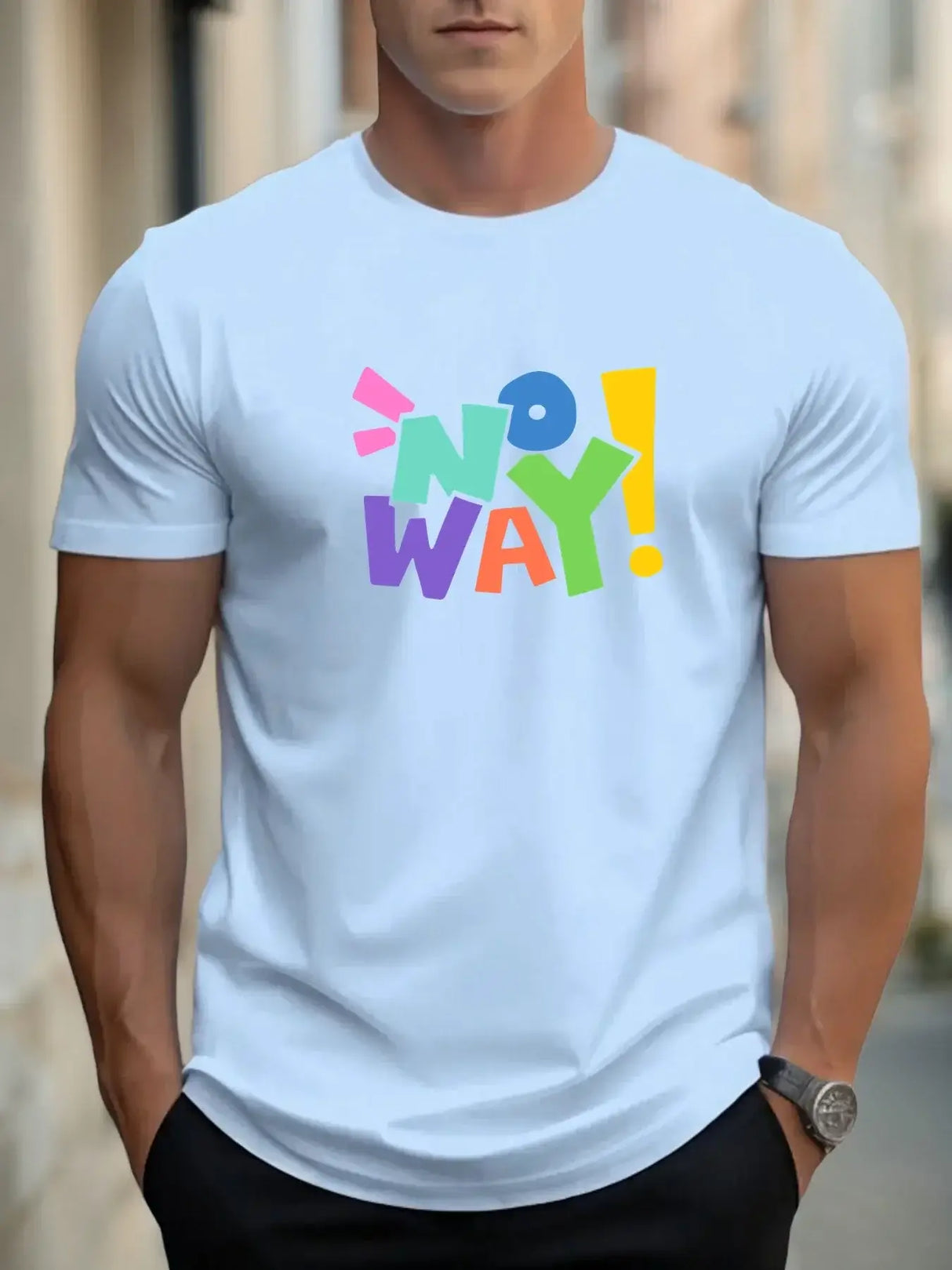 تي شيرت رجالي بأكمام قصيرة