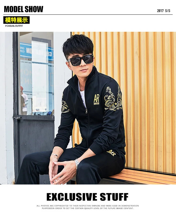 Men’s Plus Size Autumn Tracksuit Set